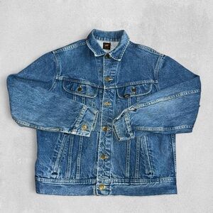 VTG Lee Riders Denim Jean Trucker Jacket Men’s Small PATD-153438 Americana USA